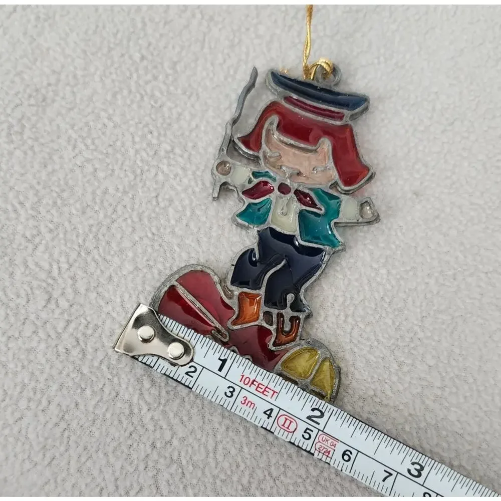 Unique Metal Stain Glass Girl Clown Wizard Yule Tied Log Sun Catcher